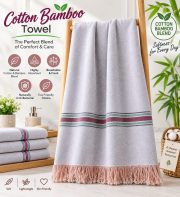 Cotton,Bamboo Plain Towel 250 GSM - Image 8