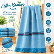 Cotton,Bamboo Plain Towel 250 GSM - Image 4