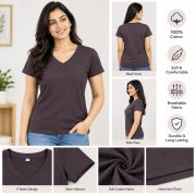 Ladies Top Plain Short Sleeve - Image 7