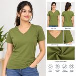 Ladies Top Plain Short Sleeve