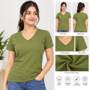 Ladies Top Plain Short Sleeve - Image 3