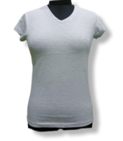 Ladies Cotton-Rich V-Neck Short Sleeve Top - Image 5