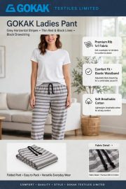 Ladies Striped Cotton-Rich Knit Pants - Image 7