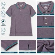 Men’s Stripe Polo T- Shirt