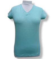 Ladies Cotton-Rich V-Neck Short Sleeve Top - Image 7
