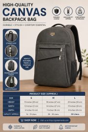 High-Quality Canvas Backpack Bag