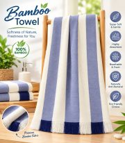 Bamboo Plain Broad Stripper Towel - Image 12