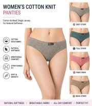 Ladies 100% Cotton Briefs – Soft, Breathable & Comfortable