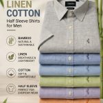 Bamboo, Linen, Cotton Shirts for Men. [ Half Sleeve ]