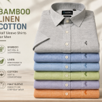 Bamboo, Linen, Cotton Shirts for Men. [ Half Sleeve ]