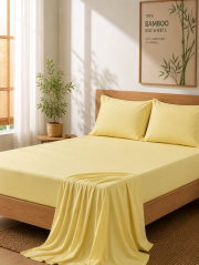 100% Bamboo Bed Sheet with Pillow Cover - Image 3