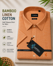 Bamboo, Linen, Cotton Shirts for Men. [ Half Sleeve ] - Image 7
