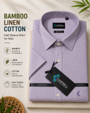 Bamboo, Linen, Cotton Shirts for Men. [ Half Sleeve ] - Image 5
