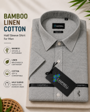 Bamboo, Linen, Cotton Shirts for Men. [ Half Sleeve ] - Image 3