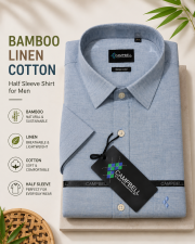 Bamboo, Linen, Cotton Shirts for Men. [ Half Sleeve ] - Image 2