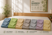 100% Bamboo Bed Sheet with Pillow Cover