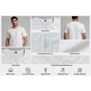 Men's 100% Cotton Deshi Baniyan – Half Sleeves Woven Vest with Secure Zipper Pocket – White - Image 4