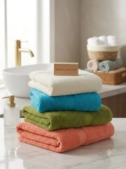 Premium 100% Cotton Terry Bath Towel – 450 GSM