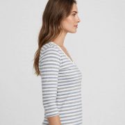 Ladies Top Striper T- Shirt 3/4th Sleeve - Image 5