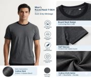 Men's  Cotton Round Neck T-Shirt - Image 10