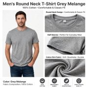 Men's  Cotton Round Neck T-Shirt - Image 13