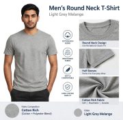 Men's  Cotton Round Neck T-Shirt - Image 5