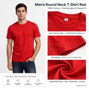 Men's  Cotton Round Neck T-Shirt - Image 14