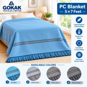 PC Woven Blankets-65% Cotton & 35% Polyester.
