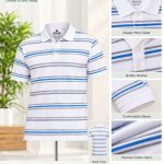Men's 100% Cotton Striped Polo T-Shirt