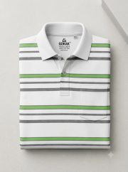 Men’s Stripe Polo T- Shirt - Image 4