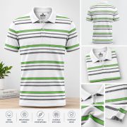 Men’s Stripe Polo T- Shirt