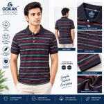 Men’s Stripe Polo T- Shirt