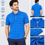 Men’s Stripe Polo T- Shirt