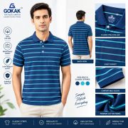 Men’s Stripe Polo T- Shirt