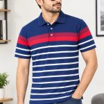 Men’s Stripe Polo T- Shirt