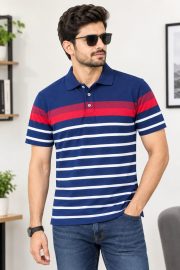 Men’s Stripe Polo T- Shirt