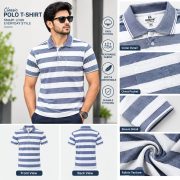 Men’s Stripe Polo T- Shirt - Image 6