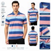 Men’s Stripe Polo T- Shirt