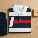 Men's 100% Cotton Striped Polo T-Shirt